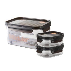 Locknlock 450ml (Rectangle) + 1.5ltr (Rectangle) Plastic Food Container | 38ISAFNWE