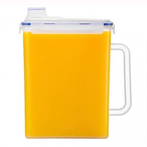 Locknlock Aqua Fridge Door Water Jug With Handle Bpa Free Plastic Pitcher, 4.0l, Clear Bottles | 76FOUVNPE