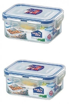 Locknlock Classic Polypropylene Food Container, 350ml, Set Of 2 Plastic Food Container | 95BMZXADH