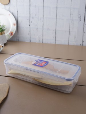 Locknlock Classics Rectangular Food Container With Leak Proof Locking Lid And Tray (Transparent, 1 L) Plastic Food Container | 93RQSAZLG