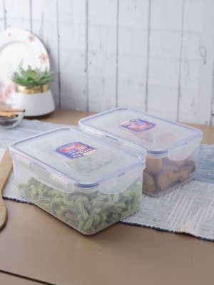 Locknlock Classics Rectangular Plastic Airtight Food Storage Container, 1.4 Liter, Set Of 2 Plastic Food Container | 25VSQUCBJ