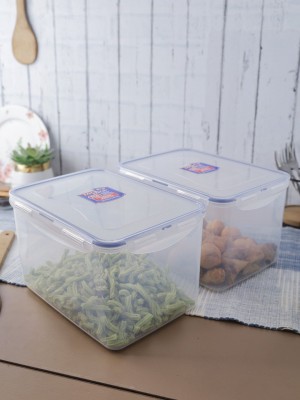 Locknlock Classics Rectangular Plastic Airtight Food Storage Container, 4.5 Liter, Set Of 2 Plastic Food Container | 65JVLTBYS