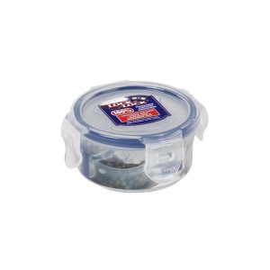 Locknlock Classics Small Round Food Container With Leak Proof Locking Lid, Clear Plastic Food Container | 14VZLEPGN