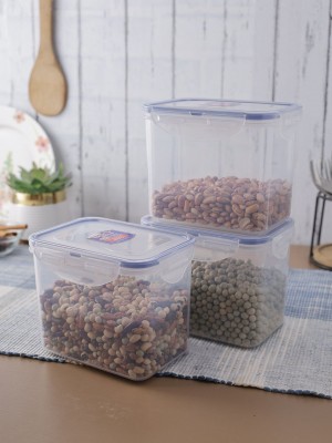 Locknlock Classics Tall Rectangular Plastic Airtight Food Storage Container, 1 Liter, Set Of 3 Plastic Food Container | 49ERTJKMZ