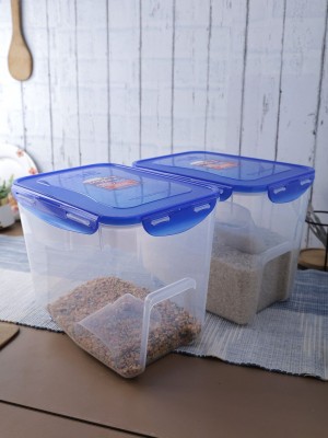 Locknlock Classics Tall Rectangular Plastic Airtight Rice Storage Container, 5 Kg, Set Of 2 Plastic Food Container | 31FVBSLPU