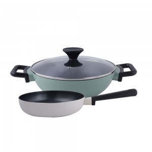 Locknlock Kadai 26cm x Fry Pan 24cm - Pack Of 2 Cookware | 86GUVJOXL