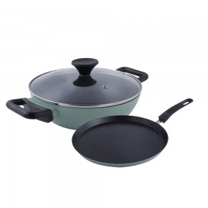 Locknlock Kadai 26cm x Tawa 28cm - Pack Of 2 Cookware | 43HDFTSOL