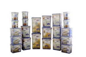 Locknlock Plastic Container Kitchen Organiser Set, 22-pieces, Transparent Plastic Food Container | 28OFYBKNX
