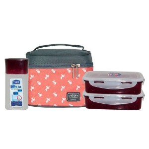 Locknlock Plastic Lunch Box Set With Bag, 3-pieces Lunch Boxes | 71CJQZWLX