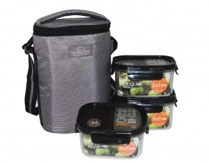 Locknlock Premium Plastic Lunch Bag - Pack Of 2 Lunch Boxes | 05NDPAOXW