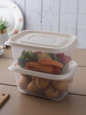 Locknlock Recangular 800ml x 2 - Ivory Set Plastic Food Container | 26ACXLQVY
