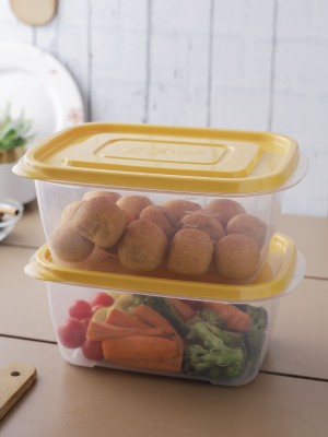 Locknlock Rectangle 1320ml x 2 - Yellow Set Plastic Food Container | 62FZTVLJH