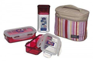 Locknlock Rectangular Lunch Box Set With Leak Proof And Locking Lids, 3-pieces, Pink Lunch Boxes | 35MBQWYEK