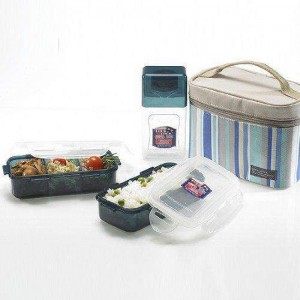 Locknlock Rectangular Lunch Box With Leak Proof Locking Lids, 3-pieces Lunch Boxes | 20GVIOMSF