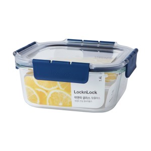 Locknlock Square Tub - 1.4ltr Glass Food Container | 24PASGJUK